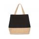 Bolsa de compras de yute & algodón canvas Ref.TTKI0235-NEGRO/NATURAL 