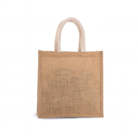 Bolsa estilo tote de tela de yute, modelo grande