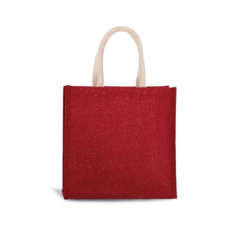 Bolsa estilo tote de tela de yute, modelo grande