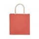 Bolsa estilo tote de tela de yute, modelo grande Ref.TTKI0274-VERDADERO CORAL 