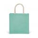 Bolsa estilo tote de tela de yute, modelo grande Ref.TTKI0274-MENTA DE HIELO 