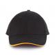 Orlando - gorra 6 paneles Ref.TTKP011-NEGRO/AMARILLO/ROJO 