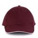 Orlando - gorra 6 paneles Ref.TTKP011-BORGOÑA/BLANCO 