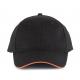 Orlando - gorra 6 paneles Ref.TTKP011-NEGRO/NARANJA 