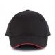 Orlando - gorra 6 paneles Ref.TTKP011-NEGRO/ROJO 