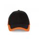 Gorra bicolor 6 paneles Racing Ref.TTKP045-NEGRO/NARANJA 