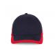 Gorra bicolor 6 paneles Racing Ref.TTKP045-MARINA/ROJO 