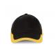 Gorra bicolor 6 paneles Racing Ref.TTKP045-AMARILLO NEGRO 