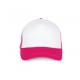 Gorra trucker - 5 paneles Ref.TTKP111-BLANCO/FUCSIA 