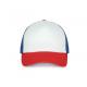 Gorra trucker - 5 paneles Ref.TTKP111-BLANCO/ROJO FRANCES/AZUL REFLEJO 