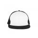 Gorra trucker con visera plana 6 paneles Ref.TTKP113-BLANCO NEGRO 