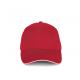 Gorra algodón orgánico con sándwich contrastado - 6 paneles Ref.TTKP198-HIBISCO ROJO/MARFIL 