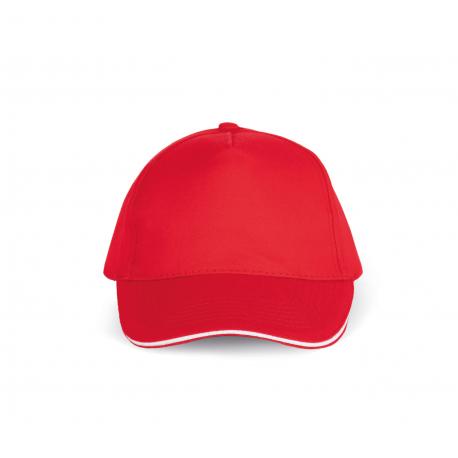 Gorra con sándwich contrastado de 5 paneles