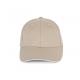 Gorra con sándwich contrastado - 6 paneles Ref.TTKP153-BEIGE/BLANCO 