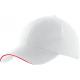 Gorra deportiva 6 paneles Ref.TTKP207-BLANCO ROJO 