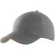 Gorra deportiva 6 paneles Ref.TTKP207-GRIS/NARANJA 