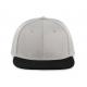 Gorra snapback - 6 paneles Ref.TTKP160-GRIS CLARO/NEGRO 