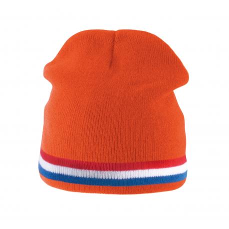 Gorro con tira bicolor contrastada