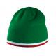 Gorro con tira bicolor contrastada Ref.TTKP515-KELLY VERDE/BLANCO/ROJO 