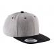 Gorra visera plana - 6 paneles Ref.TTKP910-BREZO GRIS/NEGRO 