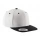 Gorra visera plana - 6 paneles Ref.TTKP910-BLANCO NEGRO 