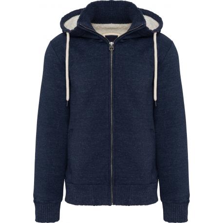 Chaqueta vintage de felpa con forro de borreguito