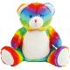 Oso de peluche multicolor con cremallera Ref.TTMM555-MULTI 