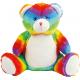 Oso de peluche multicolor con cremallera Ref.TTMM555-MULTI 