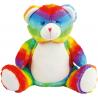 Oso de peluche multicolor con cremallera