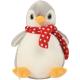 Pingüino de peluche con cremallera Ref.TTMM566-GRIS BLANCO 