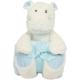 Hipopótamo de peluche con manta Ref.TTMM606-BLANCO AZUL 