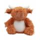 Vaca de peluche con cremallera Ref.TTMM565-MARRON 