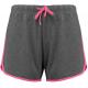 Short de deporte mujer Ref.TTPA1021-GRIS BREZO/FLUO ROSA