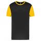 Camiseta bicolor niños Ref.TTPA4024-NEGRO/AMARILLO DEPORTIVO