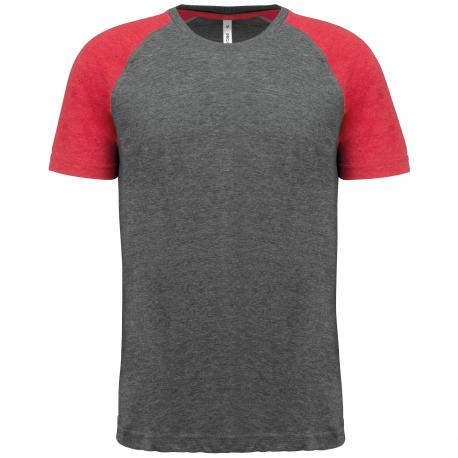 Camiseta bicolor de deporte para adulto Triblend