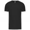 Camisa de deporte bimaterial manga corta hombre