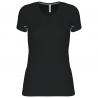 Camiseta de deporte bimaterial manga corta mujer