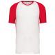 Camiseta deportiva bicolor unisex Ref.TTPA467-BLANCO ROJO