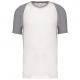 Camiseta deportiva bicolor unisex Ref.TTPA467-BLANCO/FINO GRIS