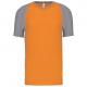 Camiseta deportiva bicolor unisex Ref.TTPA467-NARANJA/GRIS FINO