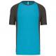 Camiseta deportiva bicolor unisex Ref.TTPA467-TURQUESA LIGERA/GRIS OSCURO