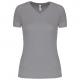 Camiseta de deporte cuello de pico mujer Ref.TTPA477-GRIS FINO