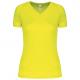 Camiseta de deporte cuello de pico mujer Ref.TTPA477-AMARILLO FLUORESCENTE