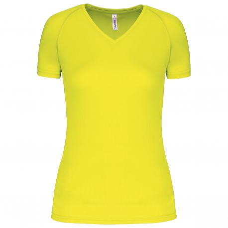 Camiseta de deporte cuello de pico mujer