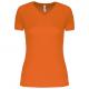 Camiseta de deporte cuello de pico mujer Ref.TTPA477-NARANJA FLUORESCENTE