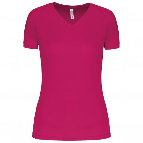 Camiseta de deporte cuello de pico mujer