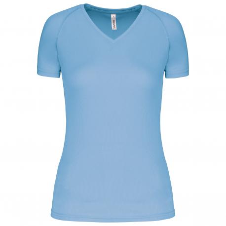 Camiseta de deporte cuello de pico mujer