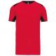 Camiseta deportiva bicolor unisex Ref.TTPA478-NEGRO ROJO