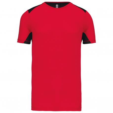 Camiseta deportiva bicolor unisex