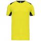 Camiseta deportiva bicolor unisex Ref.TTPA478-AMARILLO FLUORESCENTE/NEGRO
